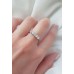 Λευκόχρυσο σειρέ δαχτυλίδι Κ14 με ζιργκόν